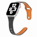 Bracelet de montre universel en cuir avec boucle inversée fine en forme de T, pour Apple Watch Ultra 49mm / Series 8&7 45mm / SE 2&6&SE&5&4 44mm / 3&2&1 42mm, pour Apple Watch Series 8&7 41mm / SE 2&6&SE&5&4 40mm / 3&2&1 38mm