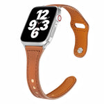 Bracelet de montre universel en cuir avec boucle inversée fine en forme de T, pour Apple Watch Ultra 49mm / Series 8&7 45mm / SE 2&6&SE&5&4 44mm / 3&2&1 42mm, pour Apple Watch Series 8&7 41mm / SE 2&6&SE&5&4 40mm / 3&2&1 38mm