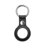 Étui en cuir de vachette anti-rayures avec anneau porte-clés interchangeable pour AirTag 2ème génération / AirTag 1ère génération