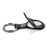 Étui en cuir de vachette anti-rayures avec anneau porte-clés interchangeable pour AirTag 2ème génération / AirTag 1ère génération