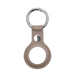 Étui en cuir de vachette anti-rayures avec anneau porte-clés interchangeable pour AirTag 2ème génération / AirTag 1ère génération