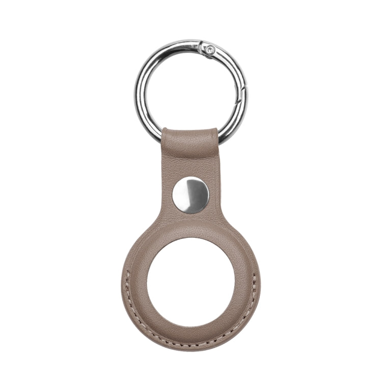 Étui en cuir de vachette anti-rayures avec anneau porte-clés interchangeable pour AirTag 2ème génération / AirTag 1ère génération