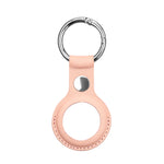 Étui en cuir de vachette anti-rayures avec anneau porte-clés interchangeable pour AirTag 2ème génération / AirTag 1ère génération