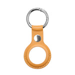 Étui en cuir de vachette anti-rayures avec anneau porte-clés interchangeable pour AirTag 2ème génération / AirTag 1ère génération