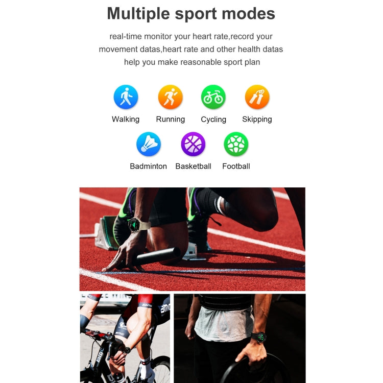 Montre connectée K22 avec écran IPS de 1,28 pouce, rappel de cycle menstruel, appels Bluetooth et suivi du sommeil