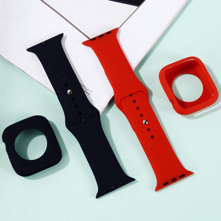 Ensemble bracelet de rechange en silicone + coque de protection pour Apple Watch Series 9 / 8 / 7 41mm, pour Apple Watch Series 9 / 8 / 7 45mm