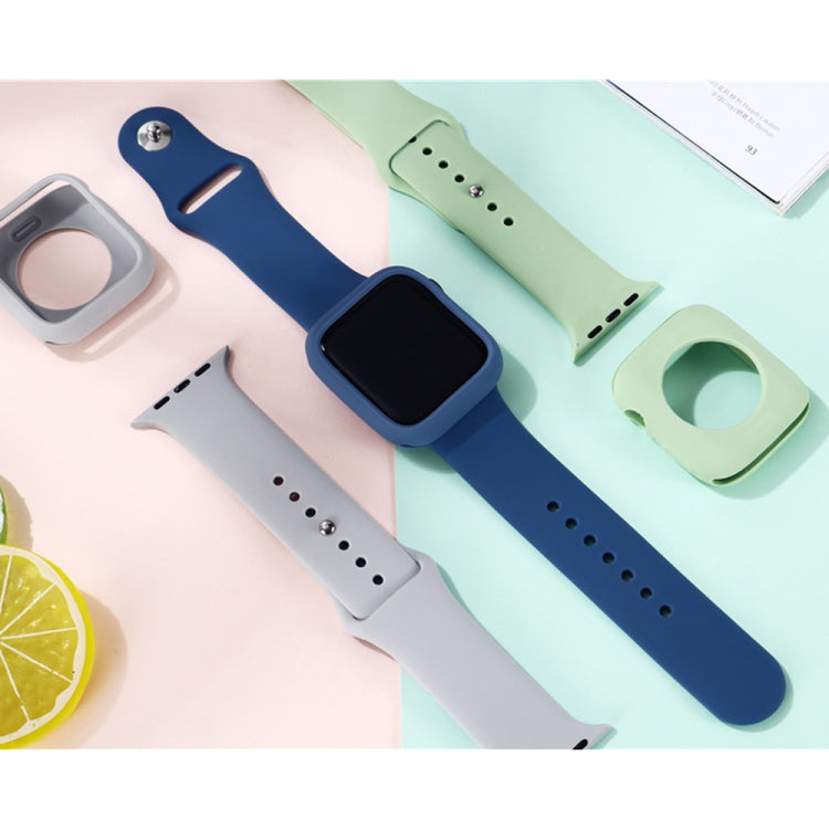 Ensemble bracelet de rechange en silicone + coque de protection pour Apple Watch Series 9 / 8 / 7 41mm, pour Apple Watch Series 9 / 8 / 7 45mm