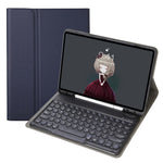 YA098B Detachable Lambskin Texture Round Keycap Bluetooth Keyboard Leather Case with Pen Slot & Stand, For iPad Air 5 / 4 10.9 inch 2020 / Pro 11 inch 2020 / 2018, For iPad 10.2 (2020) & (2019) / Air 3 10.5 inch / Pro 10.5 inch                         ...