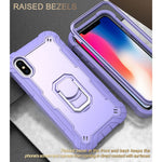 PC + Rubber 3-layers Shockproof Protective Case with Rotating Holder, For iPhone XS / X, For iPhone XR, For iPhone XS Max