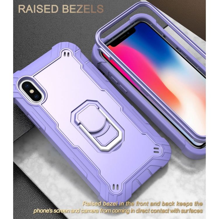PC + Rubber 3-layers Shockproof Protective Case with Rotating Holder, For iPhone XS / X, For iPhone XR, For iPhone XS Max