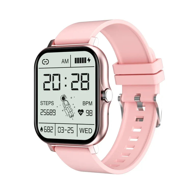 Montre intelligente GT20 à écran TFT 1,69 pouce, étanche IP67, prise en charge du contrôle de la musique / appel Bluetooth / surveillance de la fréquence cardiaque / surveillance de la pression artérielle, bracelet en silicone, bracelet en acier