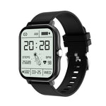 Montre intelligente GT20 à écran TFT 1,69 pouce, étanche IP67, prise en charge du contrôle de la musique / appel Bluetooth / surveillance de la fréquence cardiaque / surveillance de la pression artérielle, bracelet en silicone, bracelet en acier