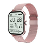 Montre intelligente GT20 à écran TFT 1,69 pouce, étanche IP67, prise en charge du contrôle de la musique / appel Bluetooth / surveillance de la fréquence cardiaque / surveillance de la pression artérielle, bracelet en silicone, bracelet en acier
