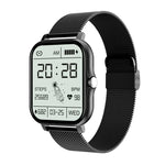 Montre intelligente GT20 à écran TFT 1,69 pouce, étanche IP67, prise en charge du contrôle de la musique / appel Bluetooth / surveillance de la fréquence cardiaque / surveillance de la pression artérielle, bracelet en silicone, bracelet en acier