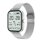 Montre intelligente GT20 à écran TFT 1,69 pouce, étanche IP67, prise en charge du contrôle de la musique / appel Bluetooth / surveillance de la fréquence cardiaque / surveillance de la pression artérielle, bracelet en silicone, bracelet en acier