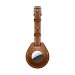 Étui de protection en cuir antichoc anti-rayures avec boucle de suspension pour AirTag 2e génération / AirTag 1re génération, étiquette de bagage