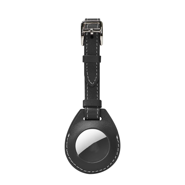 Étui de protection en cuir antichoc anti-rayures avec boucle de suspension pour AirTag 2e génération / AirTag 1re génération, étiquette de bagage