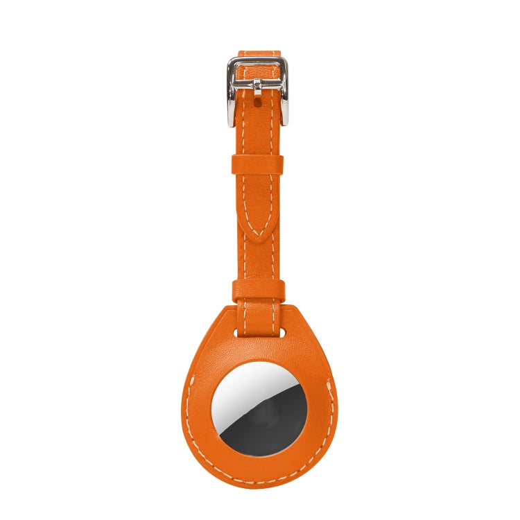 Étui de protection en cuir antichoc anti-rayures avec boucle de suspension pour AirTag 2e génération / AirTag 1re génération, étiquette de bagage