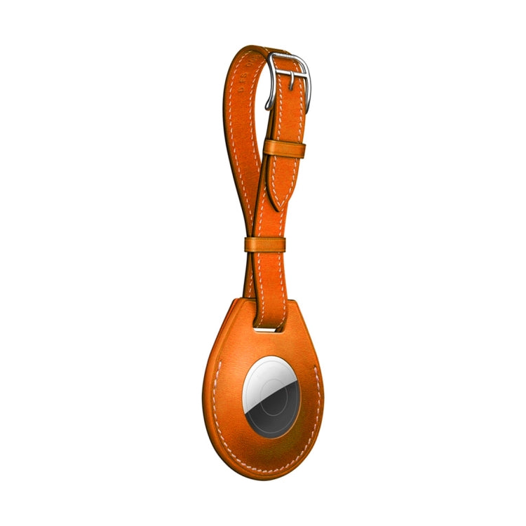 Étui de protection en cuir antichoc anti-rayures avec boucle de suspension pour AirTag 2e génération / AirTag 1re génération, étiquette de bagage
