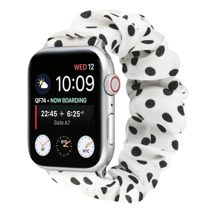 Anneau à cheveux à pois Bracelet de montre en tissu