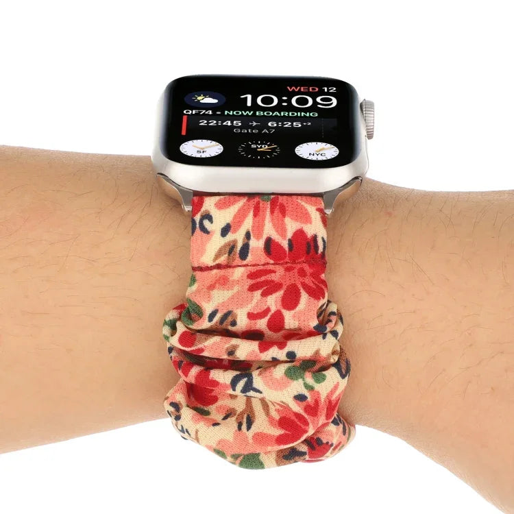 Bracelet de montre en tissu à motif papillon, pour Apple Watch Ultra 49 mm / Series 8&7 45 mm / SE 2&6&SE&5&4 44 mm / 3&2&1 42 mm, pour Apple Watch Series 8&7 41 mm / SE 2&6&SE&5&4 40 mm / 3&2&1 38 mm