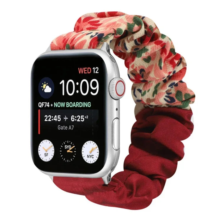 Bracelet de montre en tissu à motif papillon, pour Apple Watch Ultra 49 mm / Series 8&7 45 mm / SE 2&6&SE&5&4 44 mm / 3&2&1 42 mm, pour Apple Watch Series 8&7 41 mm / SE 2&6&SE&5&4 40 mm / 3&2&1 38 mm