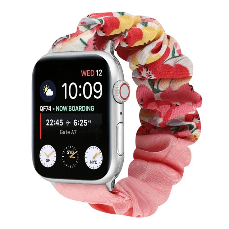 Bracelet de montre en tissu à motif papillon, pour Apple Watch Ultra 49 mm / Series 8&7 45 mm / SE 2&6&SE&5&4 44 mm / 3&2&1 42 mm, pour Apple Watch Series 8&7 41 mm / SE 2&6&SE&5&4 40 mm / 3&2&1 38 mm