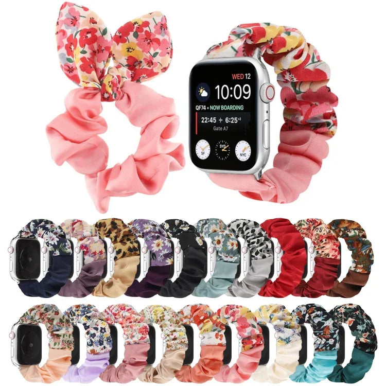 Bracelet de montre en tissu à motif papillon, pour Apple Watch Ultra 49 mm / Series 8&7 45 mm / SE 2&6&SE&5&4 44 mm / 3&2&1 42 mm, pour Apple Watch Series 8&7 41 mm / SE 2&6&SE&5&4 40 mm / 3&2&1 38 mm