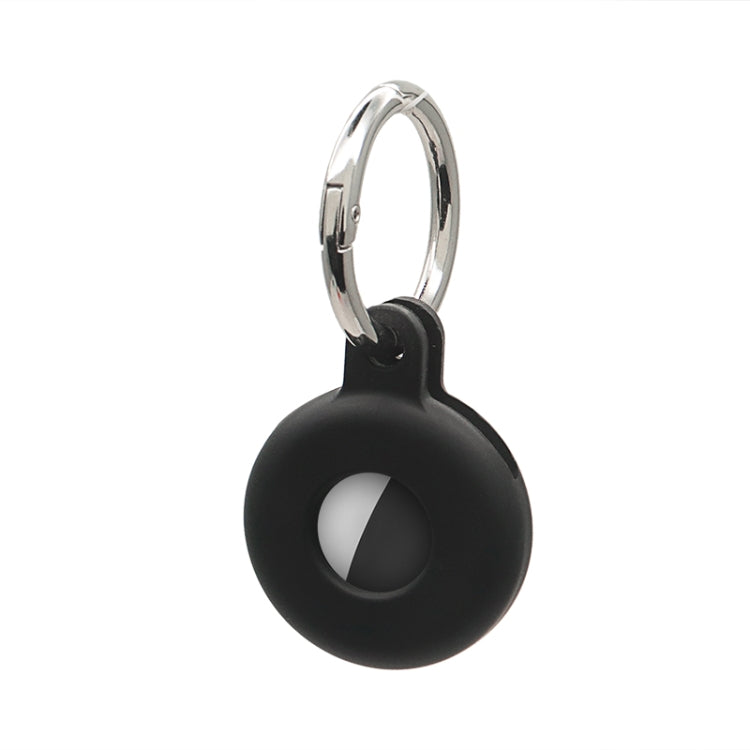 Housse de protection antichoc en silicone creuse anti-rayures avec crochet porte-clés, pour AirTag