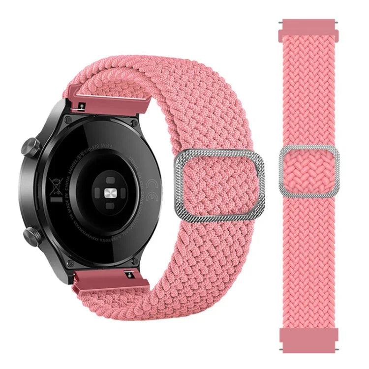 Bracelet de rechange réglable en nylon tressé élastique pour Samsung Galaxy Watch 3 45 mm