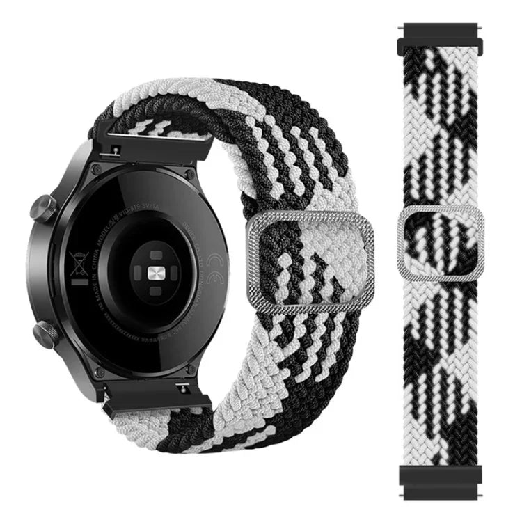 Bracelet de rechange réglable en nylon tressé élastique pour Samsung Galaxy Watch 3 45 mm