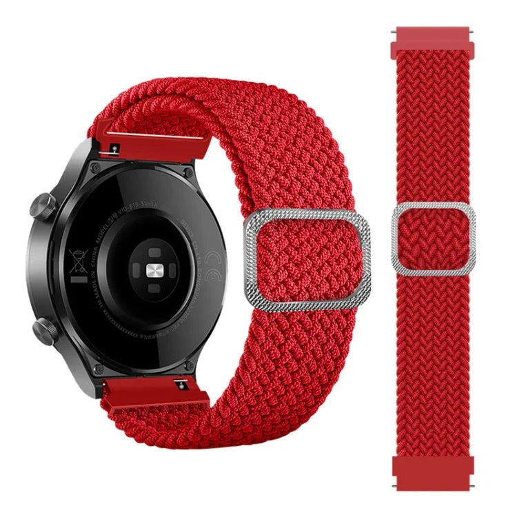 Bracelet de rechange réglable en nylon tressé élastique pour Samsung Galaxy Watch 3 45 mm