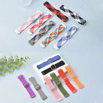 Bracelet de rechange réglable en nylon tressé élastique pour Samsung Galaxy Watch 3 45 mm