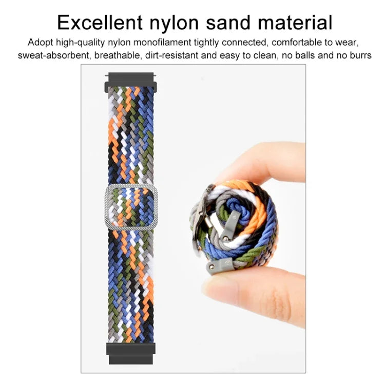 Bracelet de rechange réglable en nylon tressé élastique pour Samsung Galaxy Watch 3 45 mm