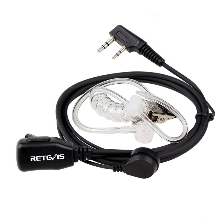 RETEVIS C9003 Microphone Haut-Parleur PTT 2 Broches avec Tube Acoustique Oreillette Intra-auriculaire, C9003