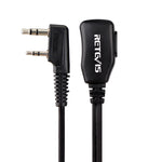 RETEVIS C9003 Microphone Haut-Parleur PTT 2 Broches avec Tube Acoustique Oreillette Intra-auriculaire, C9003