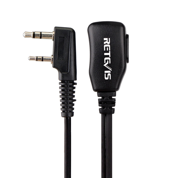 RETEVIS C9003 Microphone Haut-Parleur PTT 2 Broches avec Tube Acoustique Oreillette Intra-auriculaire, C9003