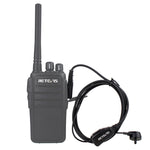 RETEVIS C9003 Microphone Haut-Parleur PTT 2 Broches avec Tube Acoustique Oreillette Intra-auriculaire, C9003