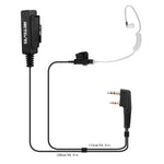 RETEVIS TK Clip long 2 broches Guide d'air Tube acoustique discret Écouteur Haut-parleur Microphone pour H-777 / RT-5R / RT-5RV / RT-B6, TK Clip long