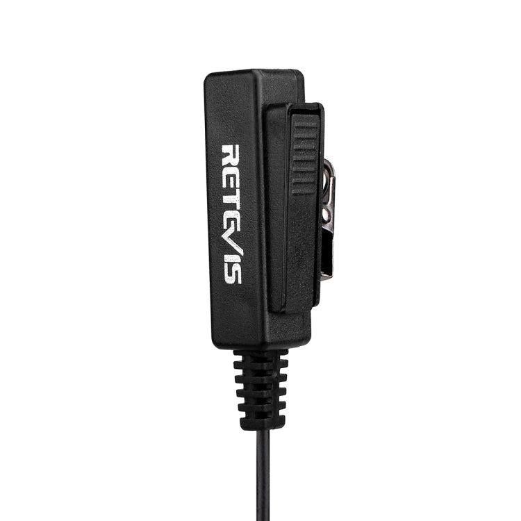 RETEVIS TK Clip long 2 broches Guide d'air Tube acoustique discret Écouteur Haut-parleur Microphone pour H-777 / RT-5R / RT-5RV / RT-B6, TK Clip long