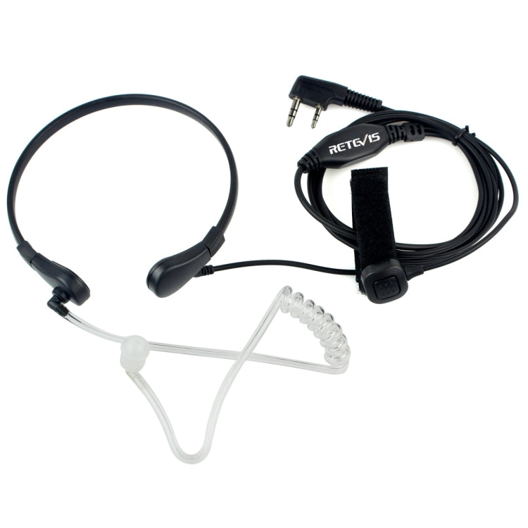 RETEVIS TK Gorge PTT Tube acoustique discret Écouteur Haut-parleur Microphone pour H-777 / RT-5R / RT-5RV / RT-B6, TK Gorge