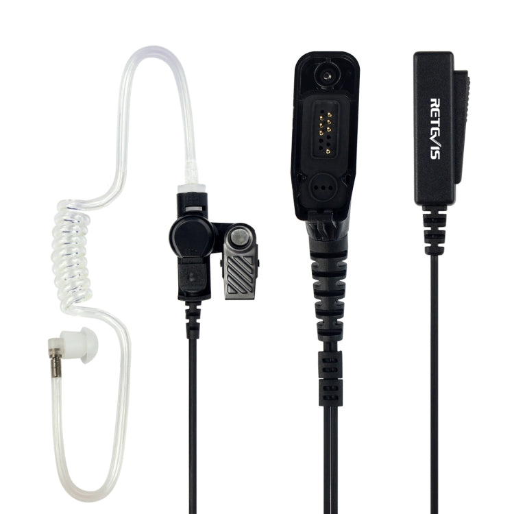 Micro-casque microphone à tube acoustique à deux fils RETEVIS R-1M21 pour Motorola XPR6000/XPR6550/DP4800/DP4801, R-1M21
