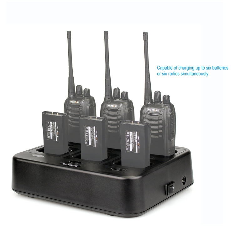 Chargeur de talkie-walkie six voies RETEVIS RTC777 pour Retevis H777, prise RTC777 AU, prise RTC777 US, prise RTC777 EU, prise RTC777 UK