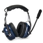 Casque aviation microphone RETEVIS EH050K 2 broches réduction de bruit volume réglable avec bouton PTT au doigt, EH050K