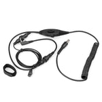 Casque aviation microphone RETEVIS EH050K 2 broches réduction de bruit volume réglable avec bouton PTT au doigt, EH050K