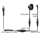 Casque aviation microphone RETEVIS EH050K 2 broches réduction de bruit volume réglable avec bouton PTT au doigt, EH050K
