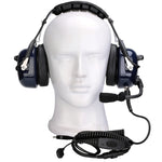 Casque aviation microphone RETEVIS EH050K 2 broches réduction de bruit volume réglable avec bouton PTT au doigt, EH050K