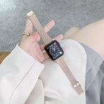 Bracelet de montre de remplacement en acier à sept perles de couleur assortie, pour Apple Watch Series 7 41 mm / & 6 & SE & 5 & 4 40 mm, pour Apple Watch Series 7 45 mm / & 6 & SE & 5 & 4 44 mm