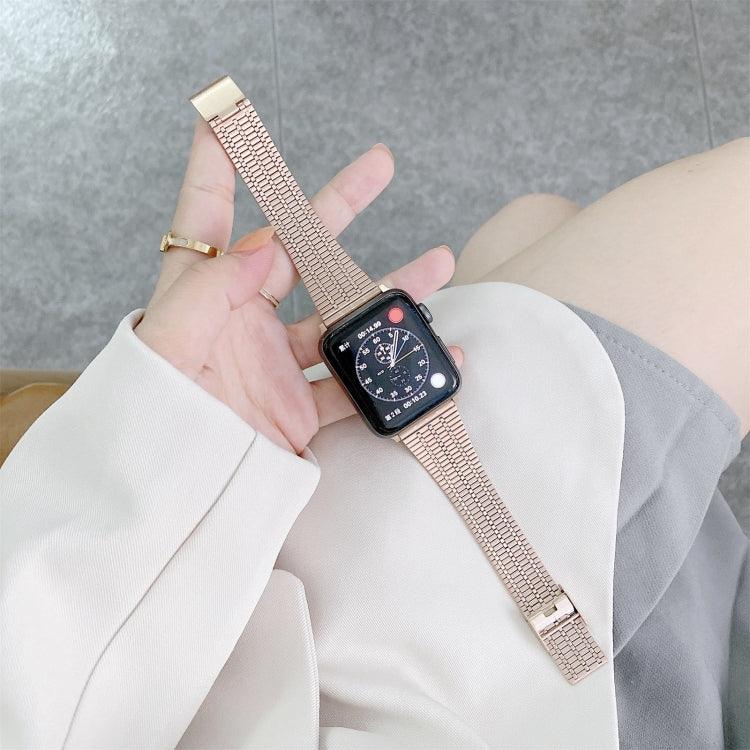 Bracelet de montre de remplacement en acier à sept perles de couleur assortie, pour Apple Watch Series 7 41 mm / & 6 & SE & 5 & 4 40 mm, pour Apple Watch Series 7 45 mm / & 6 & SE & 5 & 4 44 mm