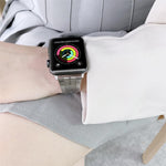 Bracelet de montre en acier à double ligne, pour Apple Watch Series 7 41mm / & 6 & SE & 5 & 4 40mm, pour Apple Watch Series 7 45mm / & 6 & SE & 5 & 4 44mm
